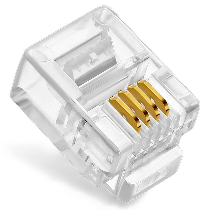 Manufacturing RJ11 3U 6P4C Telephone Connector Modular Plug