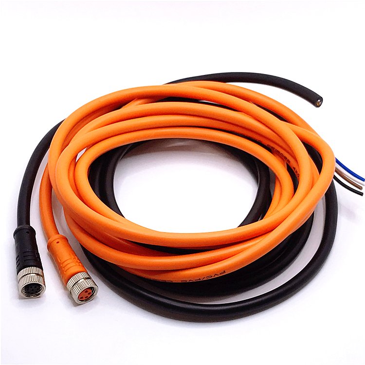 Waterproof Industrial Cable Cordsets Female Straight 3Pin 4Pin 5Pin 6Pin 8Pin M8 Connector Cable for Auotomation