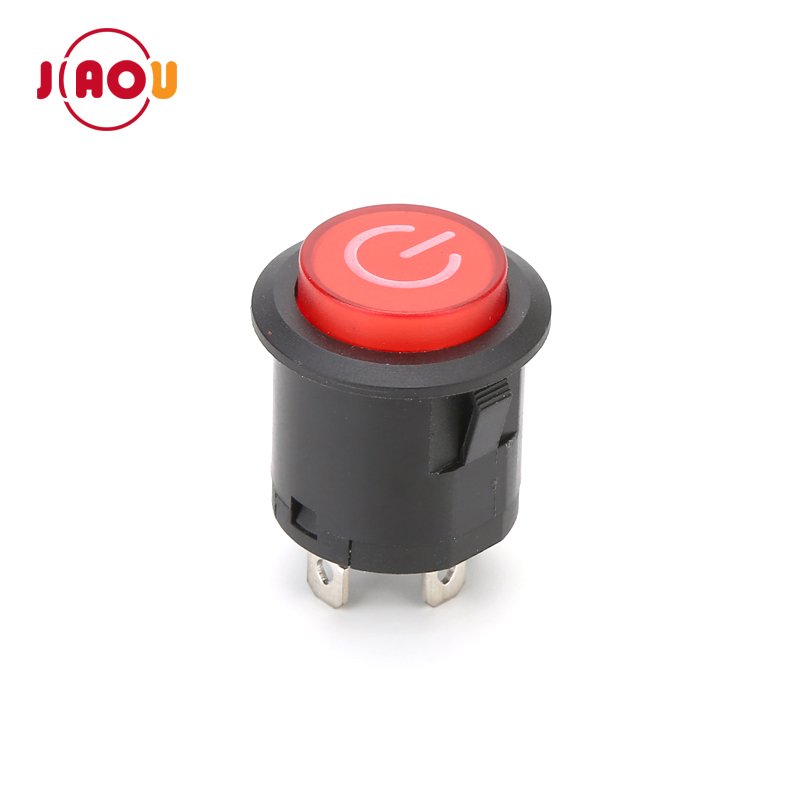 JIAOU DS-22B 26mm 3Pin push button momentary switch flush mount