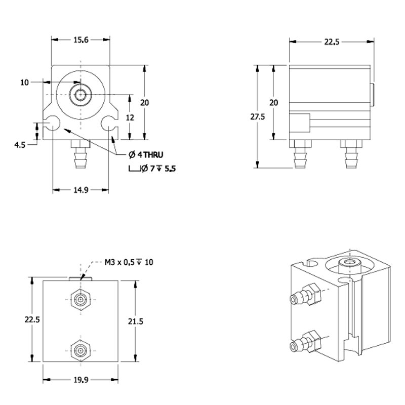 11006822 ST12-6D-A Test system test fuse box module air cylinder piston pneumatic component