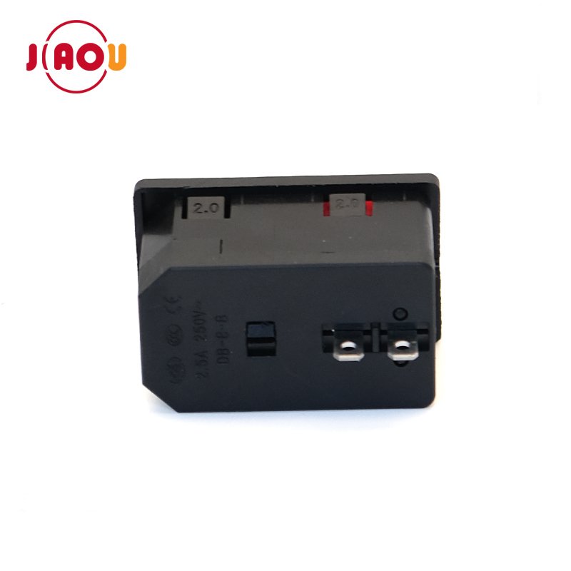 ac socket with illuminated rocker switch and fuse holder 10A 250V 3 in 1 AC power socket DB-8-8