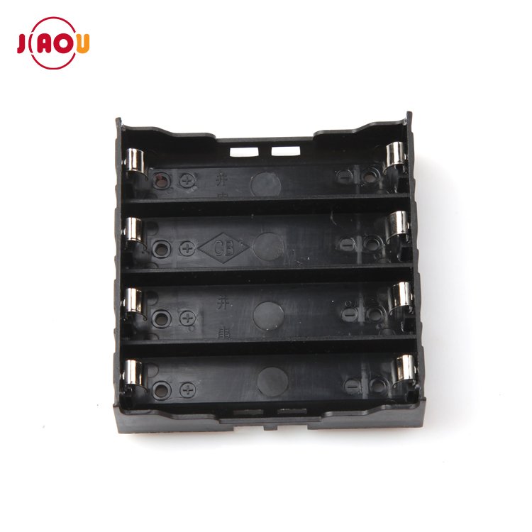 JIAOU 14.8V 18650 Battery Holder case with Pins 4 Cells Battery Box
