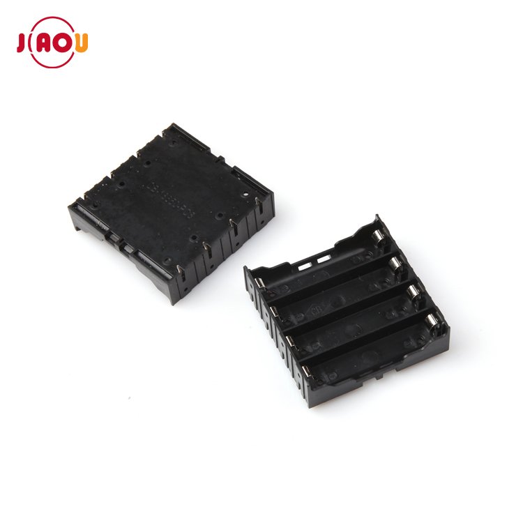 JIAOU 14.8V 18650 Battery Holder case with Pins 4 Cells Battery Box