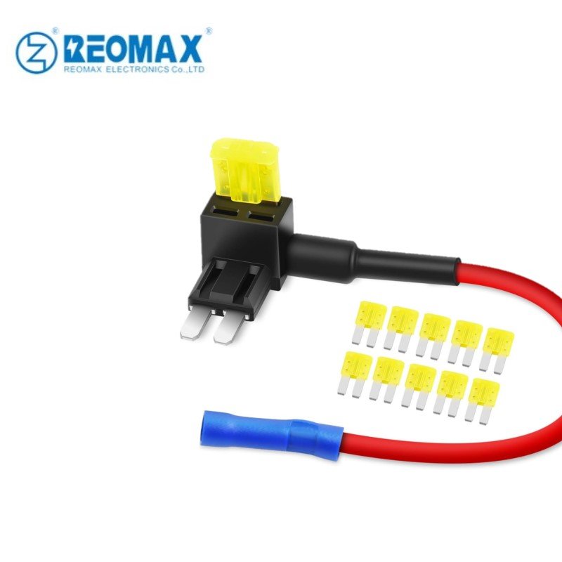 Micro2/M2/APT/ATR Car Add a Circuit Fuse Tap Adapter 16AWG 17-18cm Automotive Fuse Holder Fuse Components UL RoHS