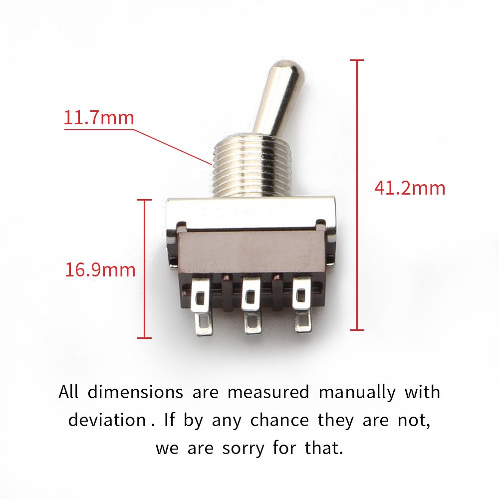 JIAOU YUEQING DPDT KN32 6 pins 12MM toggle switch