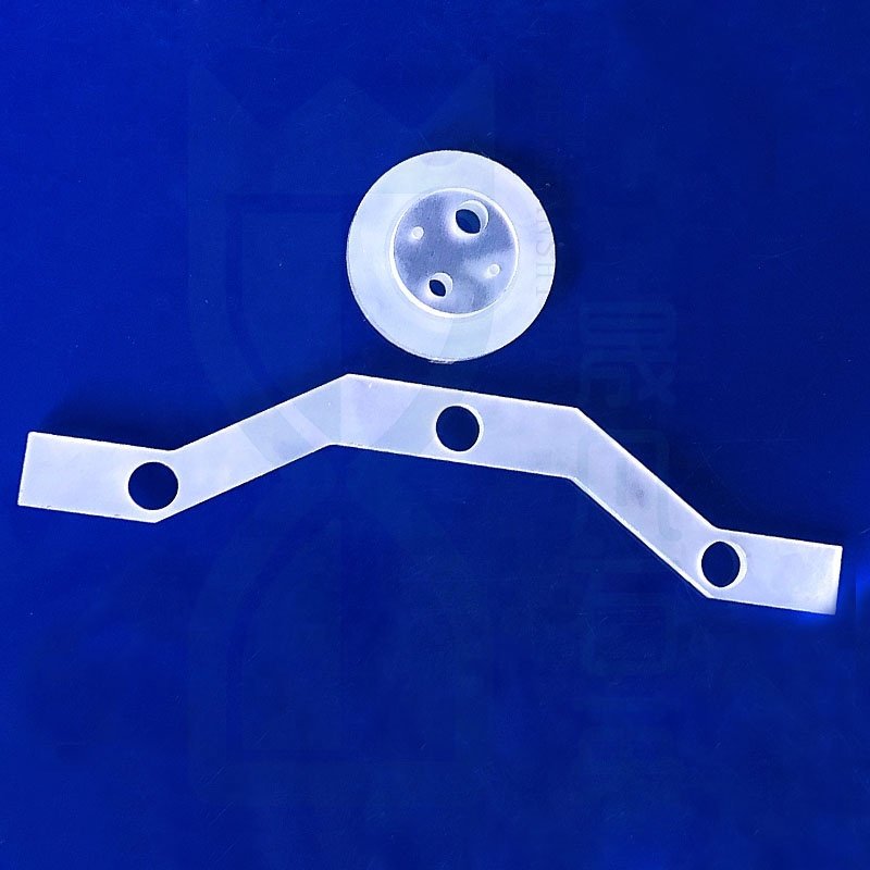 CNC machined quartz glass part frosted surface fused silica