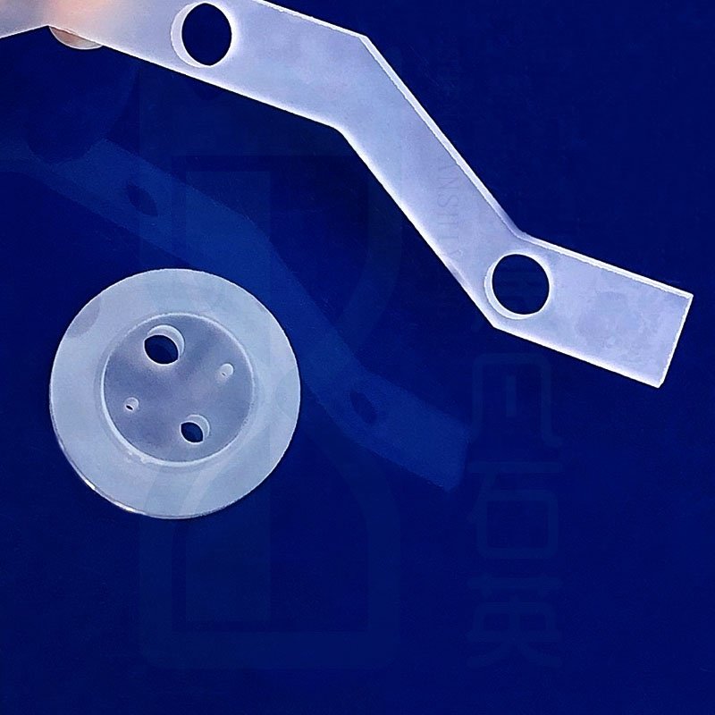 CNC machined quartz glass part frosted surface fused silica