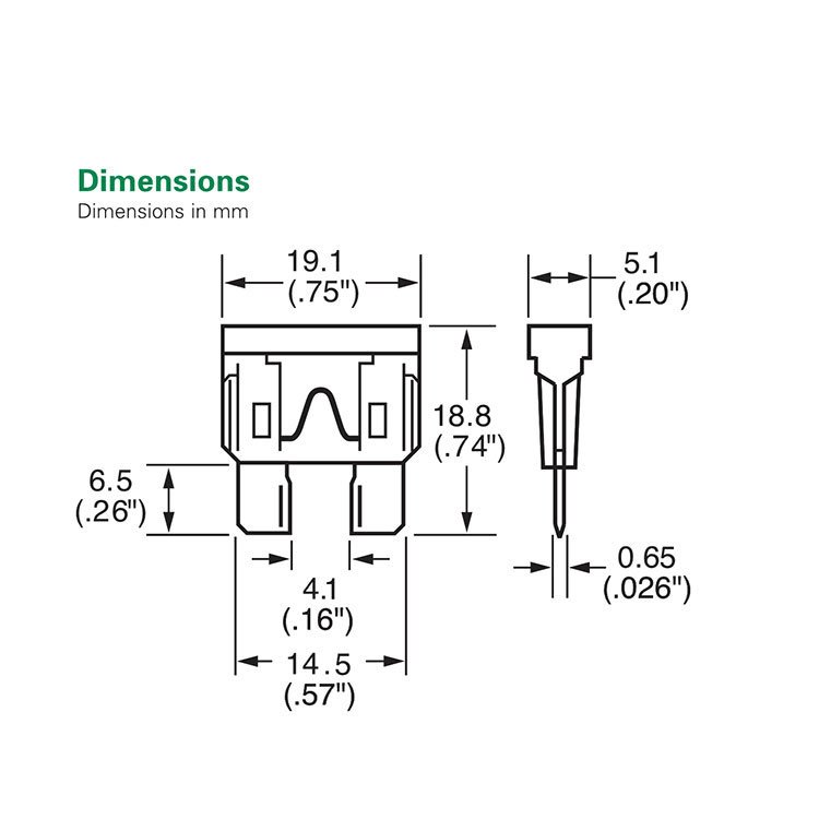 Littelfuse 0287 automobile fuse insert medium size 1A2A3A4A5A7.5A10A15A20A25A30A35A40A automobile fuse