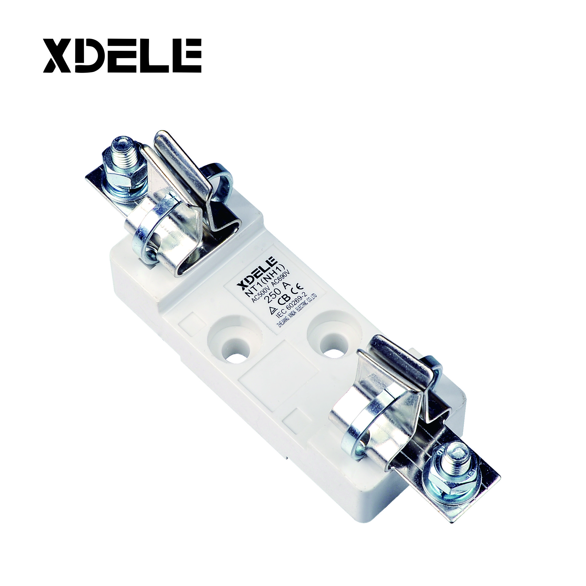 Low voltage ceramic fuse components HRC 690V NT3 blade knife fuse link and base