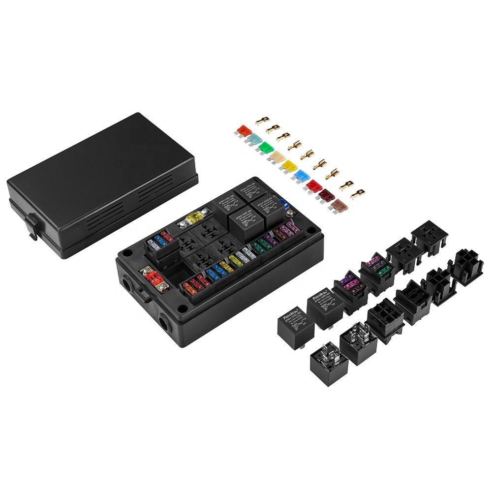 Plug Fuse Holder with Relay Terminal Multi-way Automobile Fuse Box