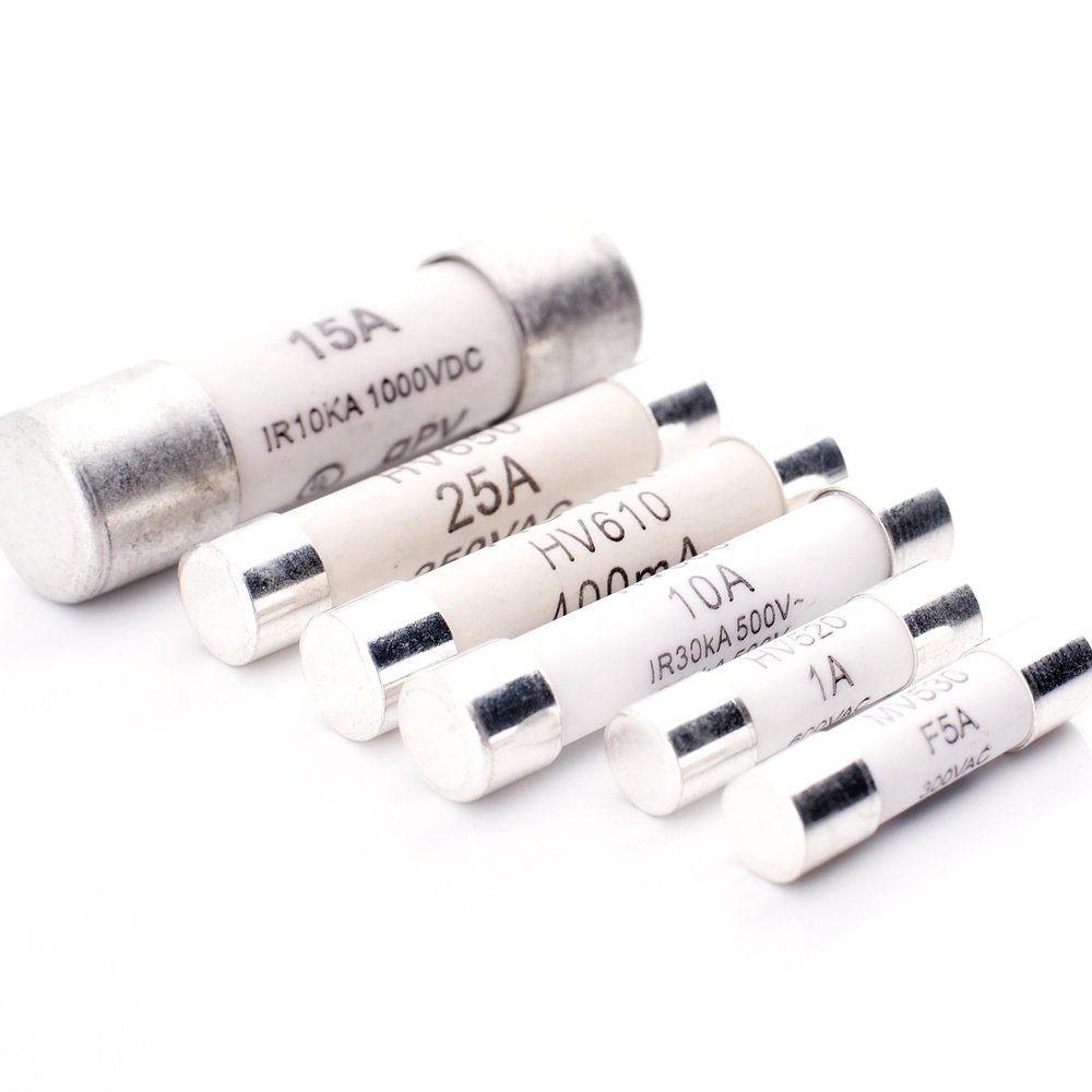 High Voltage 600V HV Ceramic Tube Solar System Plug Top Fuse Components