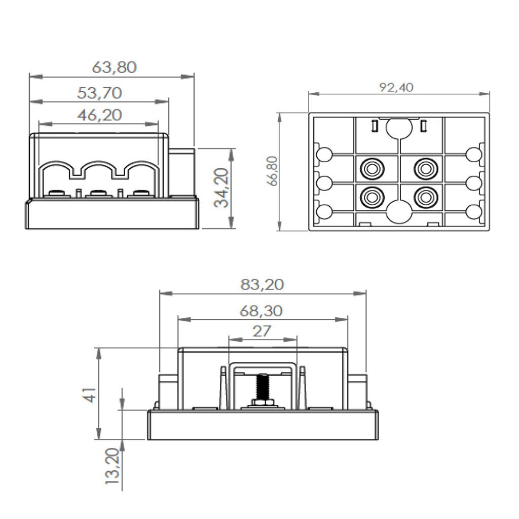 Blade Type Fuse Box 6 Way with LED Light ATO ATC Type Brass Connector Transparent Screwed Cover Universal Fuse Holder