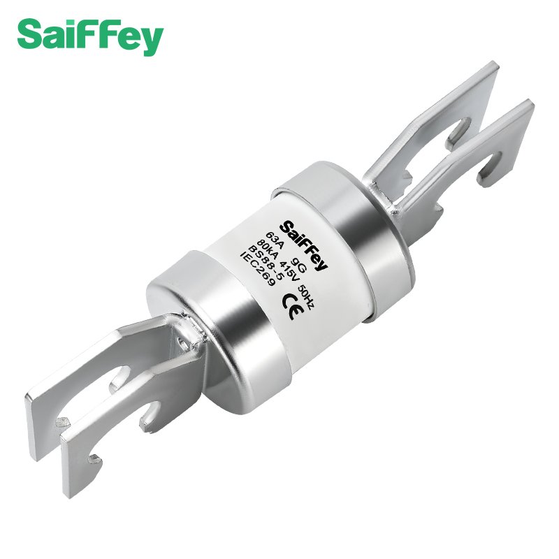 Saiffey RG8M 50KA 415/500V 63A J Slotted Current Protector Fuse Low voltage JPU HRC Ceramic Fuse Link