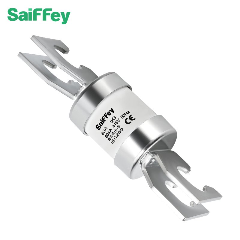 Saiffey RG8M 50KA 415/500V 63A J Slotted Current Protector Fuse Low voltage JPU HRC Ceramic Fuse Link