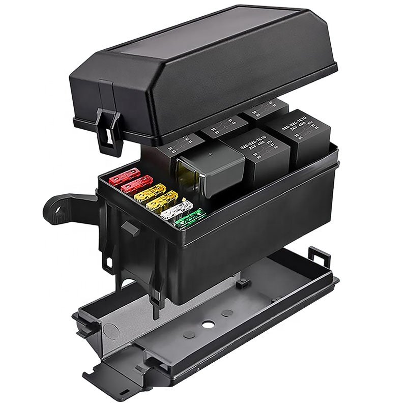 12V universal automotive truck boat fuse and relay box