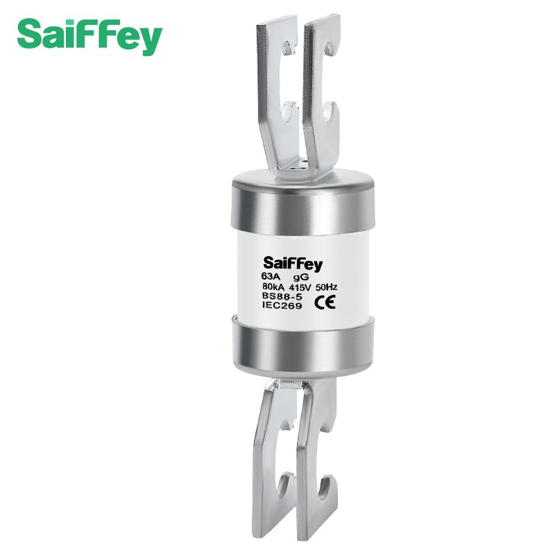 SAIFFEY 415V/500V Slotted wedge JPU HRC fuse link 63A 80A 100A 125A 160A up to 400A gL/gG ceramic fuse