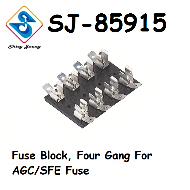 Auto 8 Pin Fuse Block Four Gang For AGC SFE Junction Box Fuse