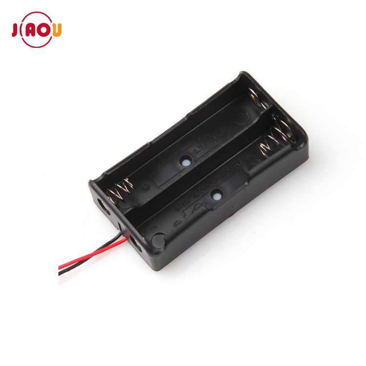 JIAOU 7.4V 18650 Battery Holder case with wires 2 Cells Battery Box