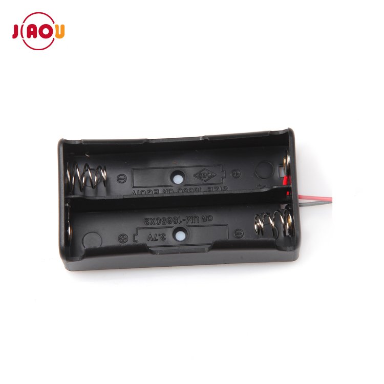 JIAOU 7.4V 18650 Battery Holder case with wires 2 Cells Battery Box