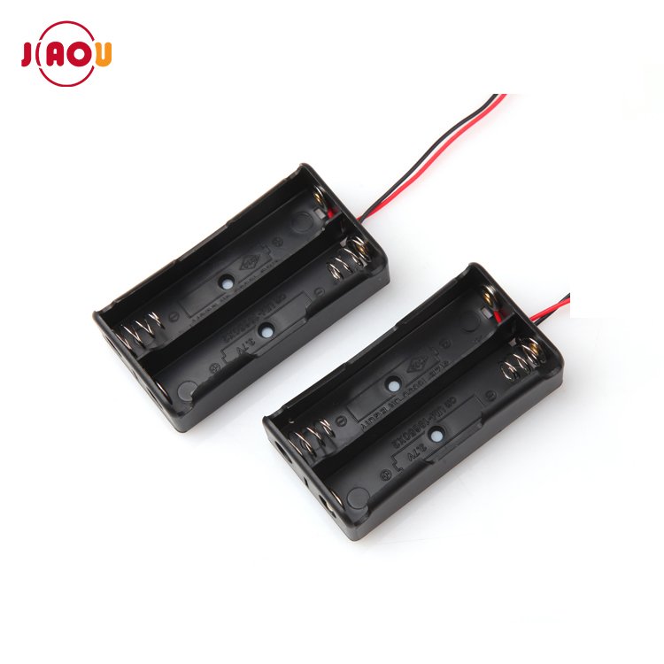 JIAOU 7.4V 18650 Battery Holder case with wires 2 Cells Battery Box