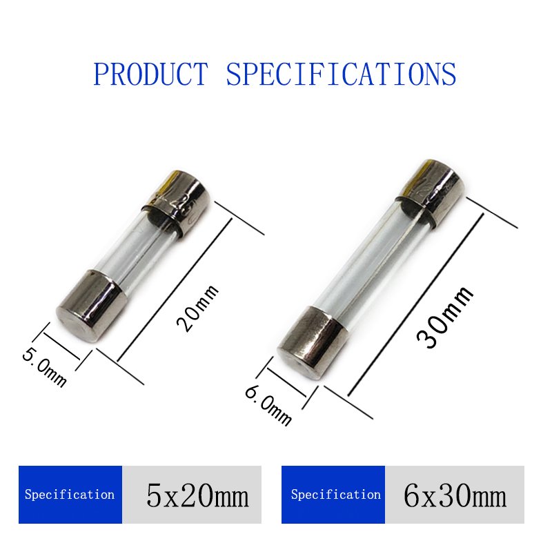 fast 5x20 glass tube fuse F15AL250V fuse tube quick break fuse protection components