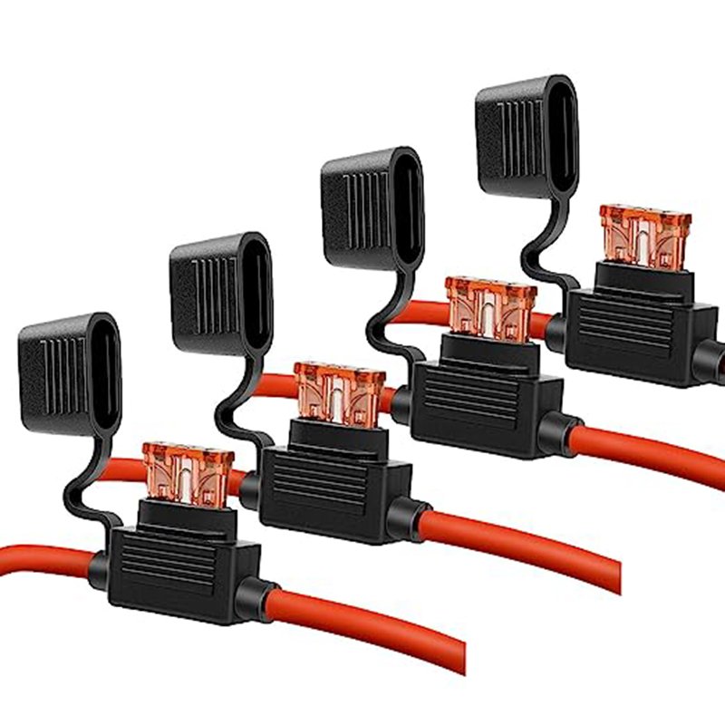 Custom Wire Length ATC / ATO Standard Car Fuse Components 12VDC Waterproof Inline Blade Fuse Holder for Car Boat