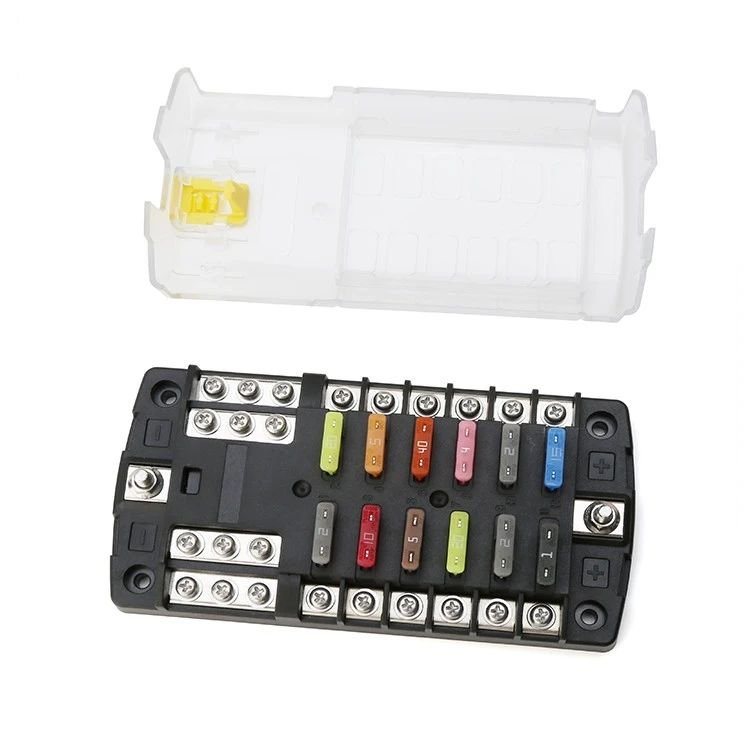 12 Way Blade Fuse Block Negative Bus Car Fuse Box