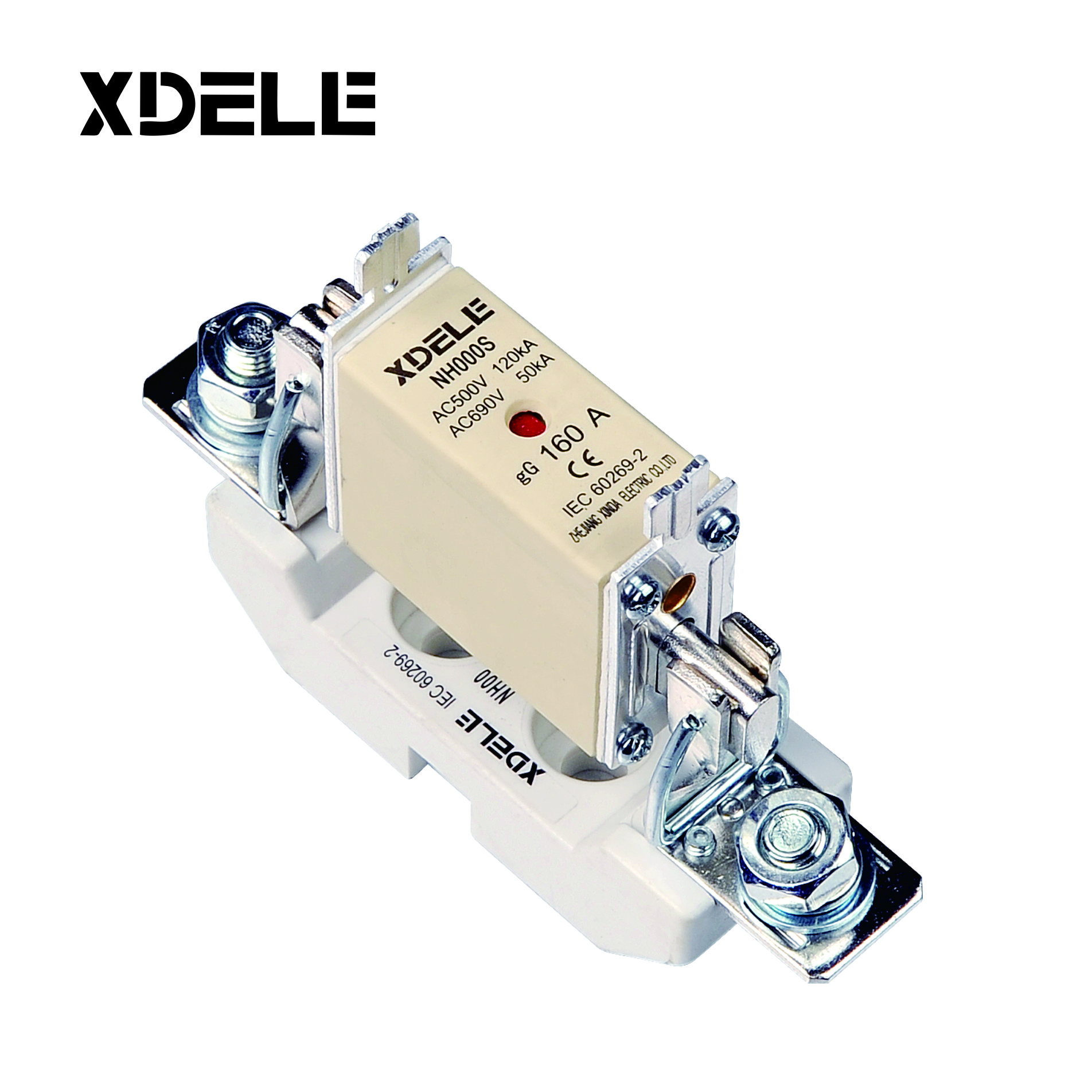 NH000 link fuse with double indicator Hrc Ceramic Knife Blade Fuse Link fuse components