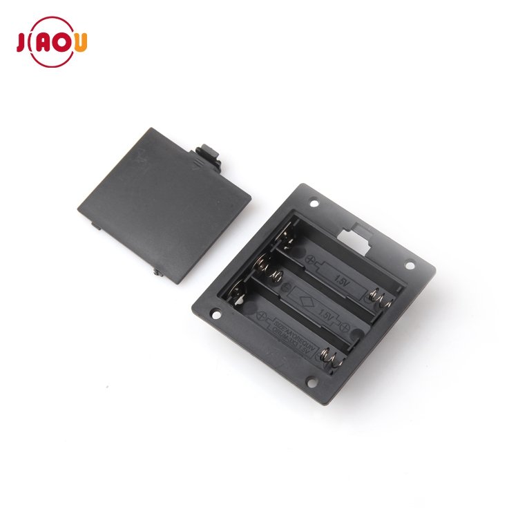 JIAOU 4.5V 3xAa Size Battery Holder Panel Mounted With Cover