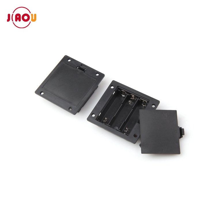 JIAOU 4.5V 3xAa Size Battery Holder Panel Mounted With Cover