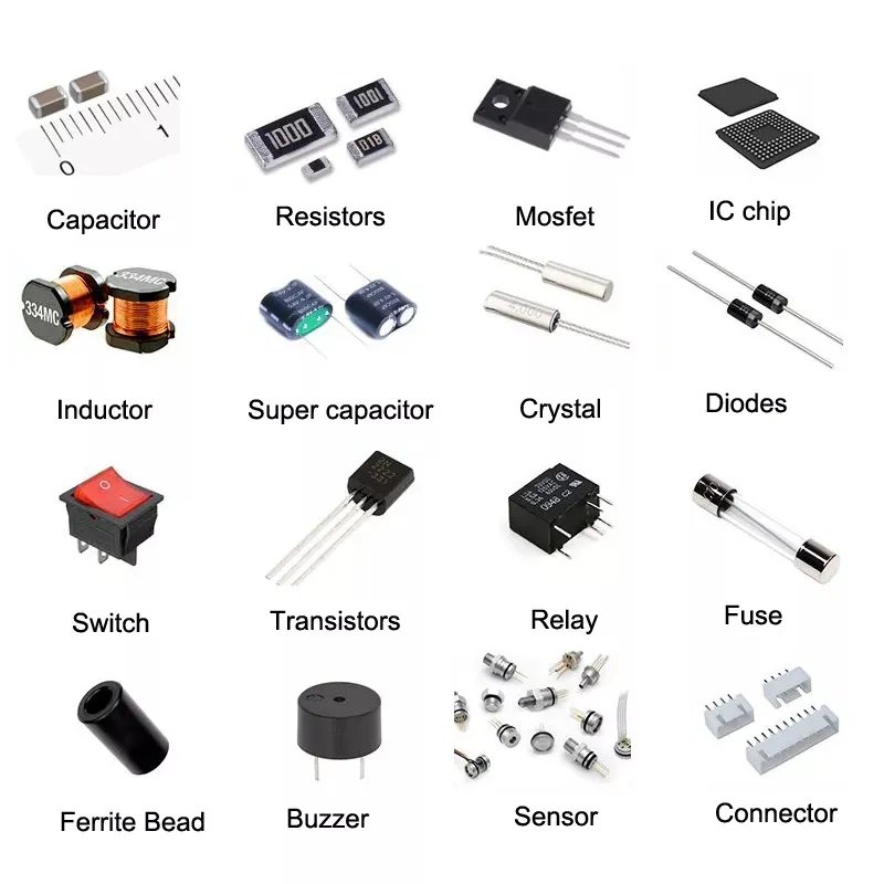 BOM LIST For Electronic Components, ICs, Capacitors, Resistors,Connectors, inductor,Transistors, Modules,integrated circuits