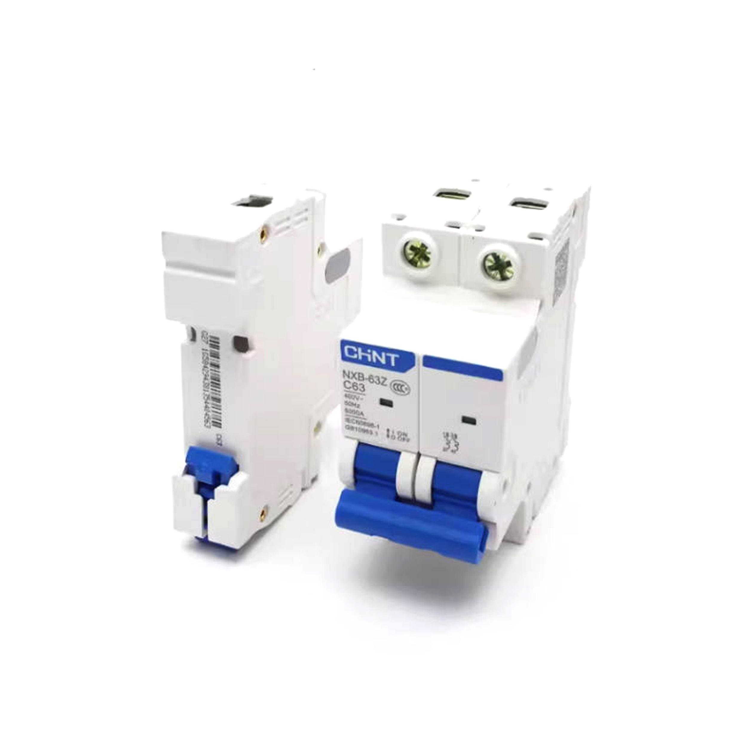 High Quality MCB NXB-63 Copper Material Miniature Circuit Breaker 10000 Cycles 63A Rated Current for CHNT Supply Miniature Fuses