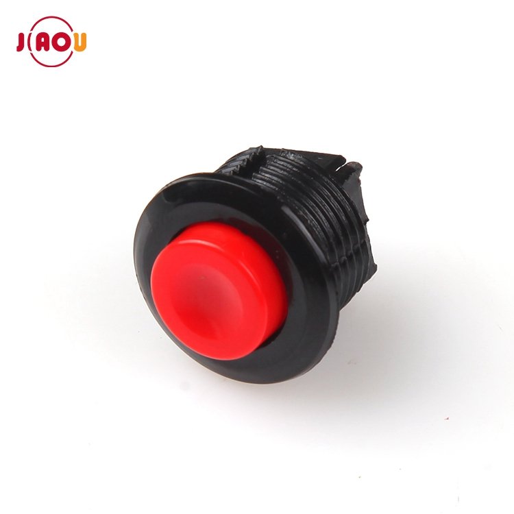 JIAOU 2 Pin 14mm 3A 250V DS-500 Momentary Round Switch Button