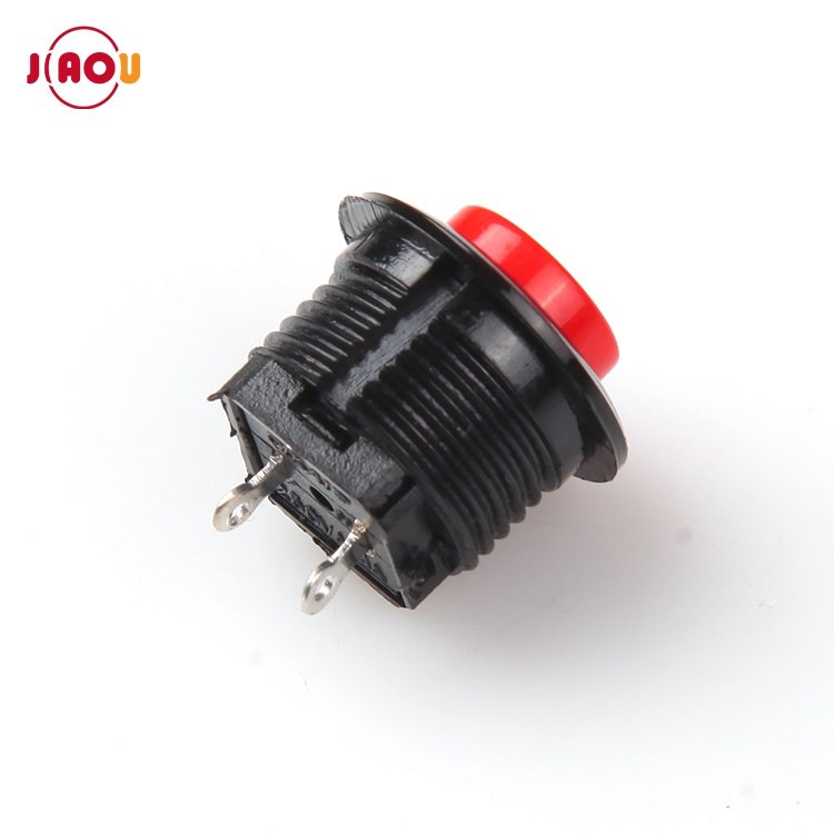 JIAOU 2 Pin 14mm 3A 250V DS-500 Momentary Round Switch Button