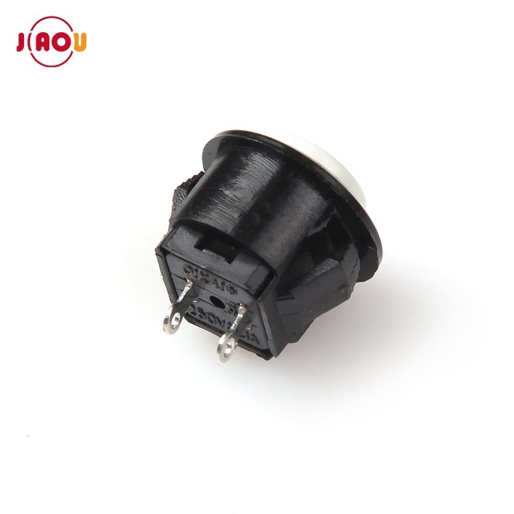 JIAOU 2 Pin 14mm 3A 250V DS-500 Momentary Round Switch Button