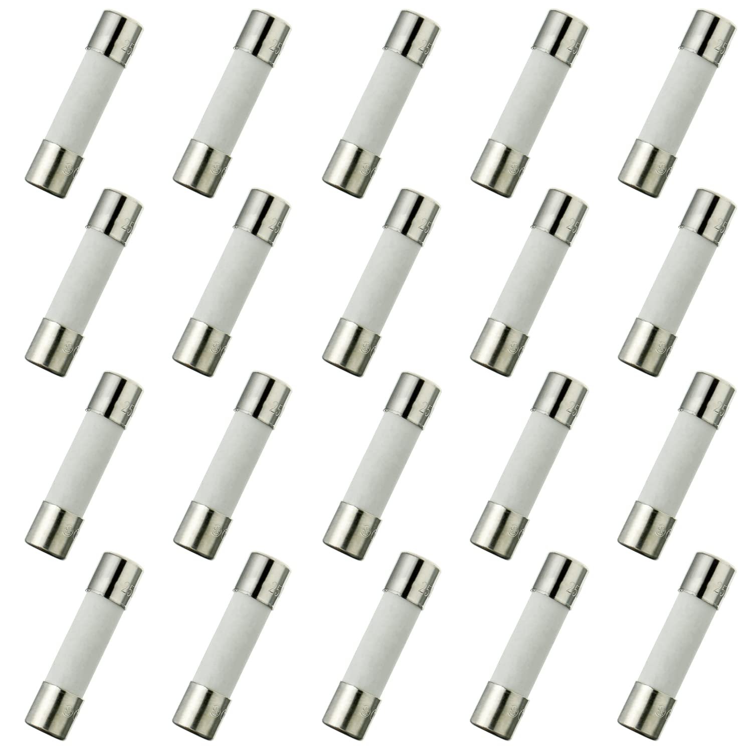 10X38mm PV Solar Ceramic DC Fuse Links 1000vdc 20A Blow Ceramic Midget Fuse Circuit Protection Low Voltage
