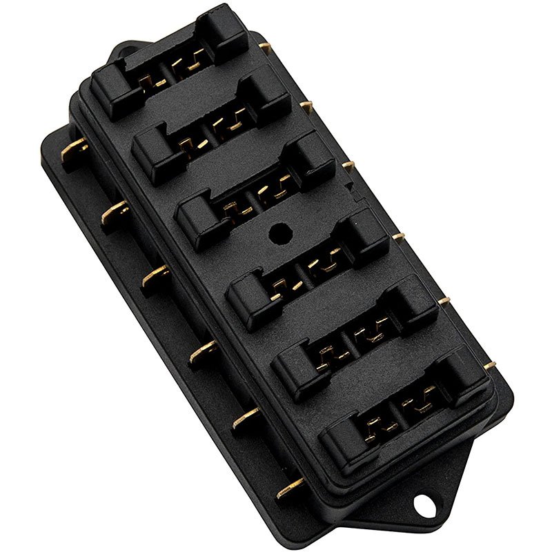 Car Fuse Box 6Way Blade Fuse Box Block Holder 12V 24V Car Truck Marine Circuit Standard ATC ATO Fuse Power Distribution Panel