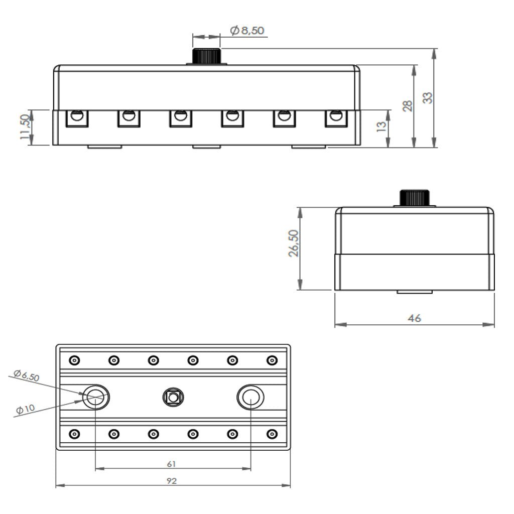 Screw Type Fuse Box 6 Way ATO ATC Type Brass Connector for Car Boat Caravan Universal Fuse Holder Transparent Screwed Cover