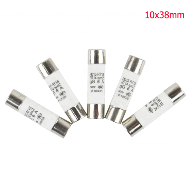 Fast blow Ceramic Fuse 10x38mm Fuse 380V 500V 1A 2A 3A 4A 5A 6A 8A 10A 15A 16A RO15 RT18 RT14