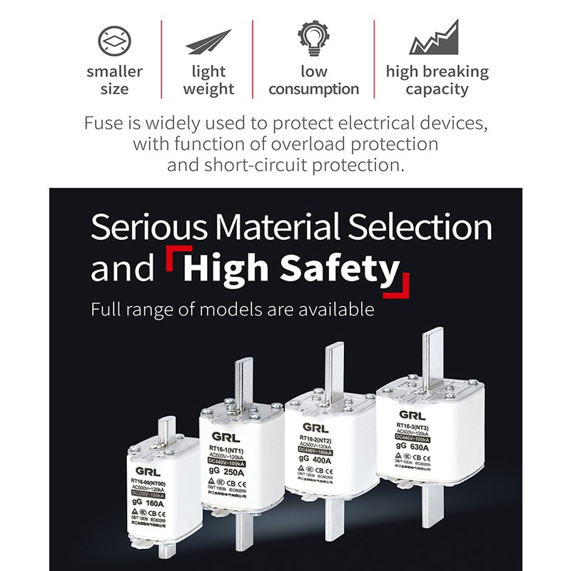 NT00 160A Fuse Link 5 Amp Ceramic HRC Thermal Fuse High Breaking 5A 250V 400A 1000V Automotive Low Voltage Applications 15A