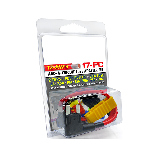Automotive Fuse Pullers Extraction Tools 17-Piece Automotive Car Fuse Assortment Holders Pack 2 Add-a-Circuit Fuse Tap Adapters