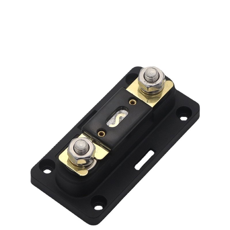 High-Power Single In/Single out 35-350A 32V ANL Bolt-On Fuse Holder with Indicator Light Transparent Cover for Fuse Components