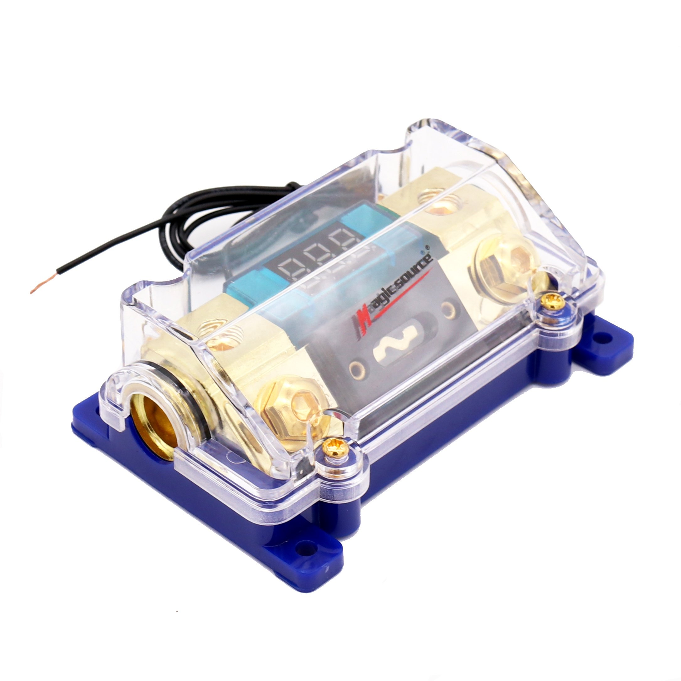 Car Audio Digital Led Display Fuse Holder ANL Include Fuse Distribution block 1 way in 1 way out Zinc Alloy