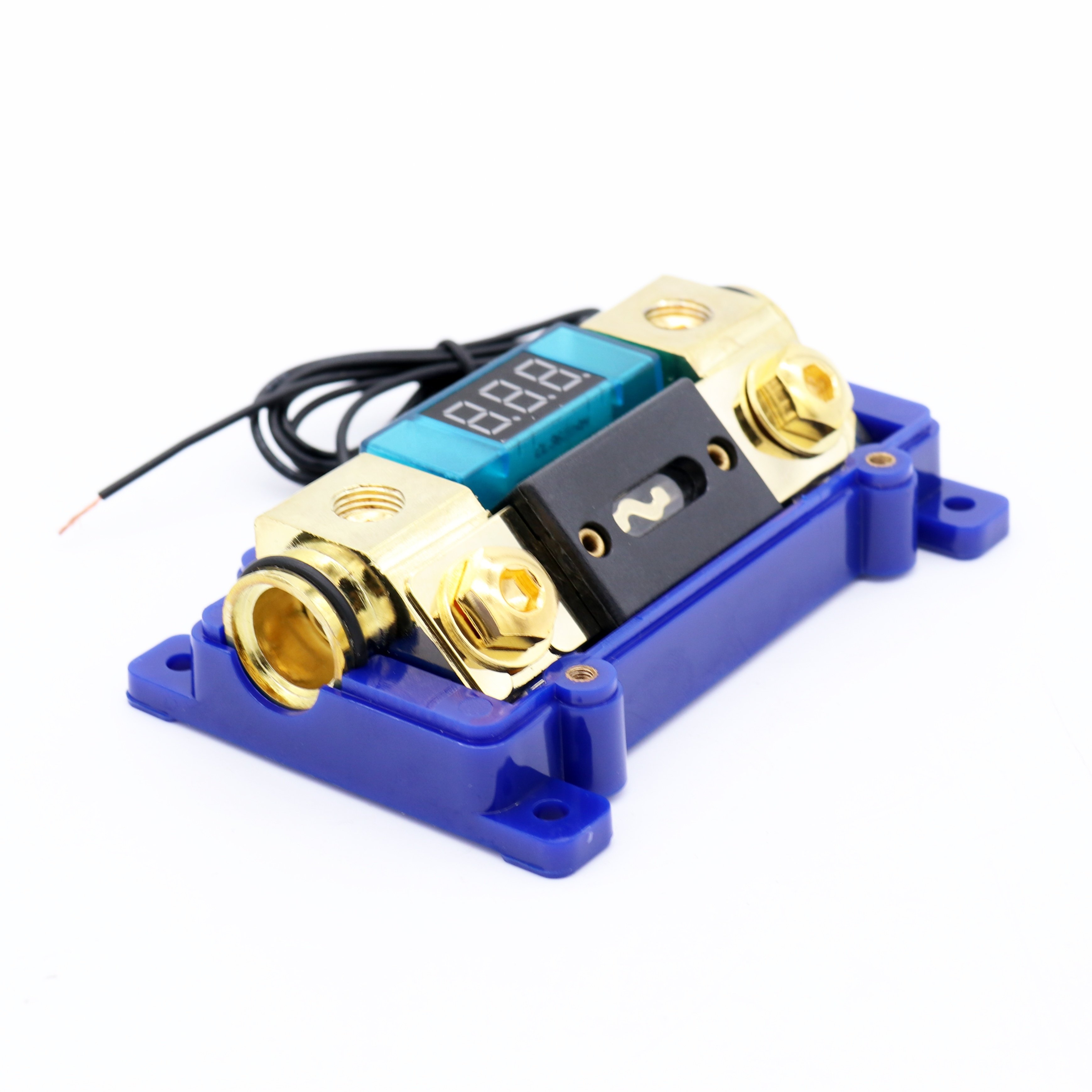 Car Audio Digital Led Display Fuse Holder ANL Include Fuse Distribution block 1 way in 1 way out Zinc Alloy