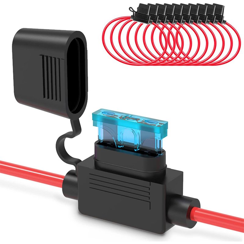 Automotive 12 AWG Inline Fuse Holder ATC/ATO Standard Car Fuse Components Marine 12V Fuse Holder