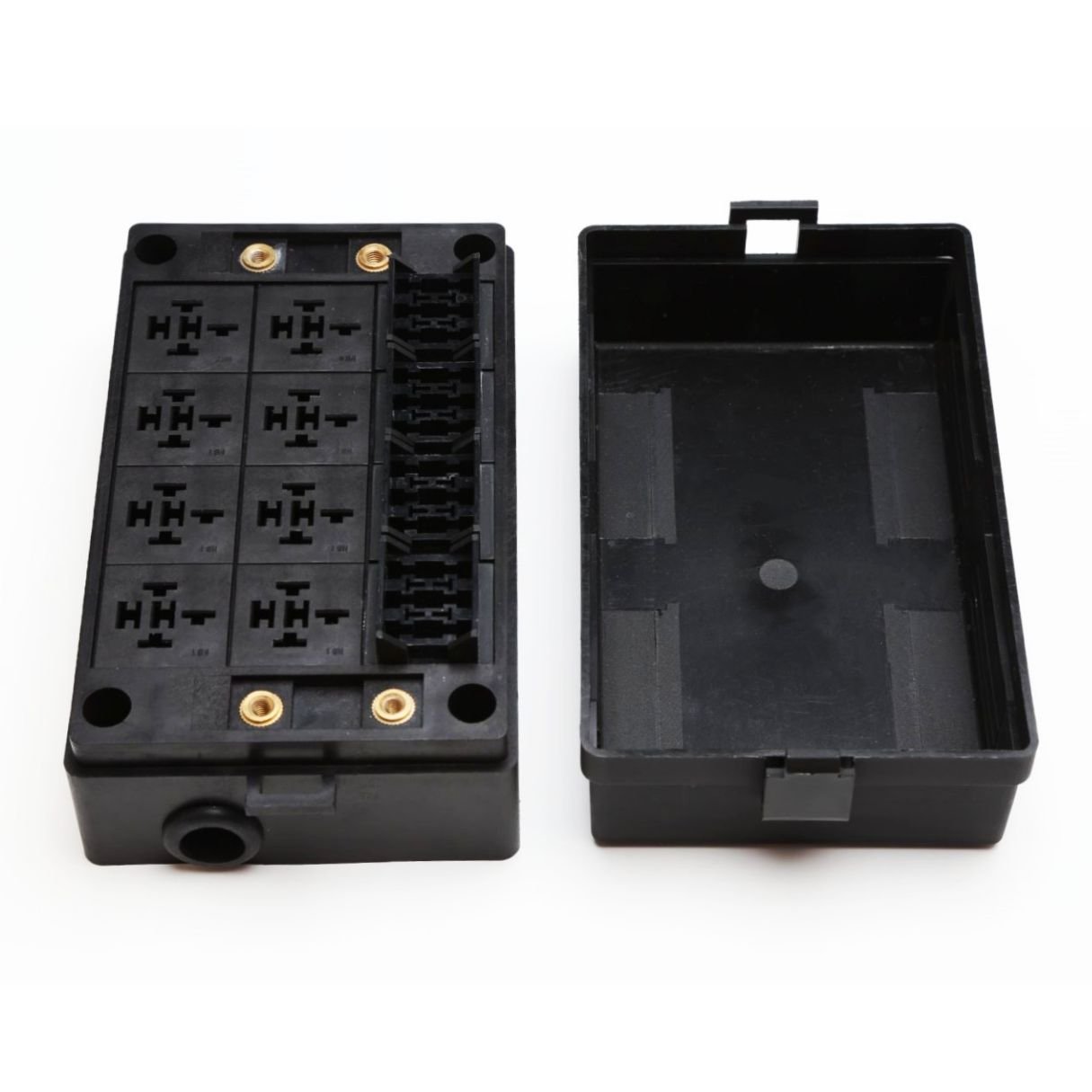 Fuse Relay Box with 12 Slots Fuse Holder Panel