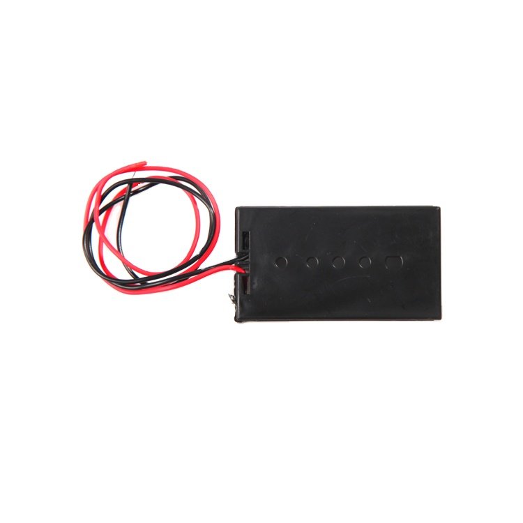 JIAOU Plastic Black 2xAA 3V battery Holder with wire lead