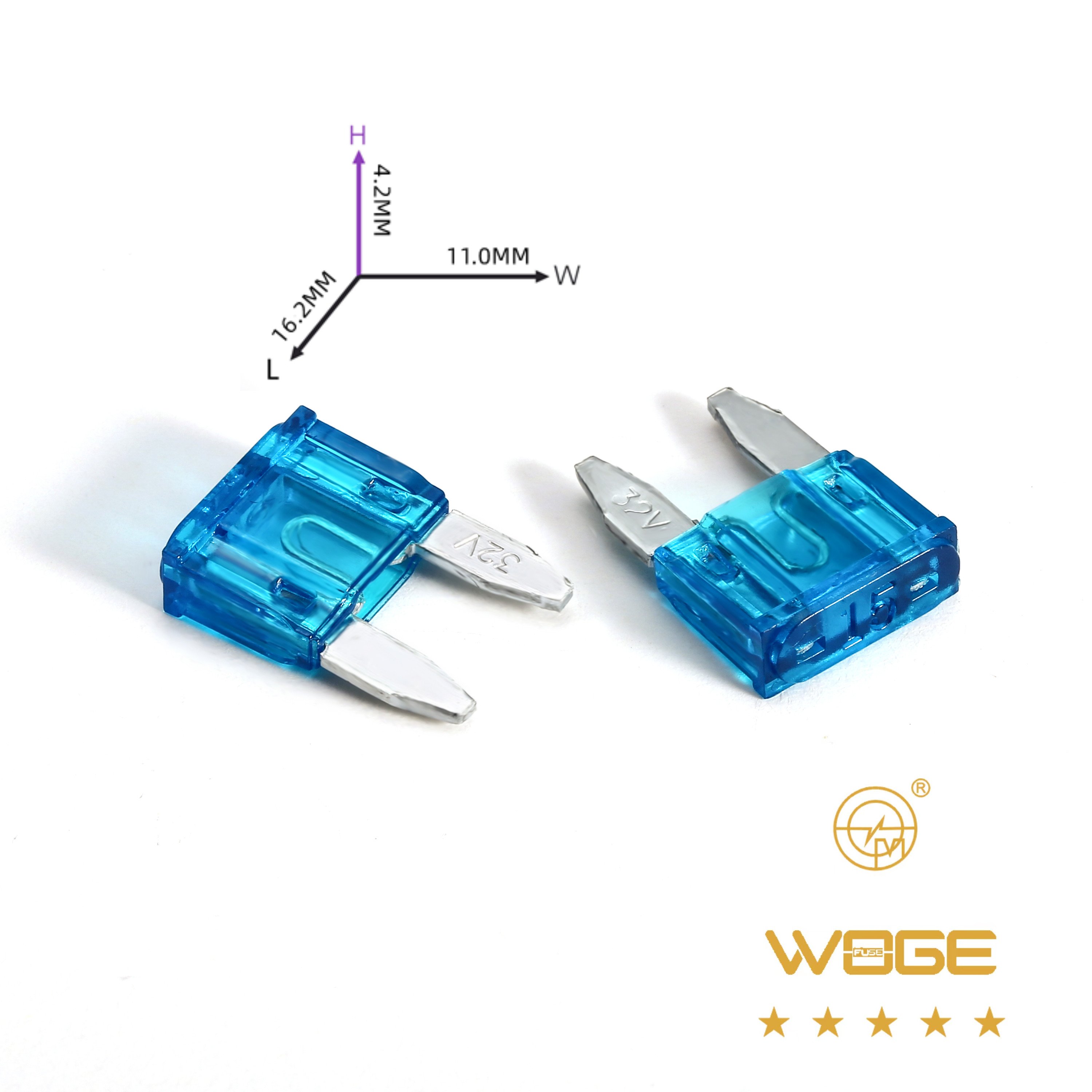 WG1101Factory wholesale waterproof inline ATC blade fuses, 1A-40A, including fuse components with wire clamps