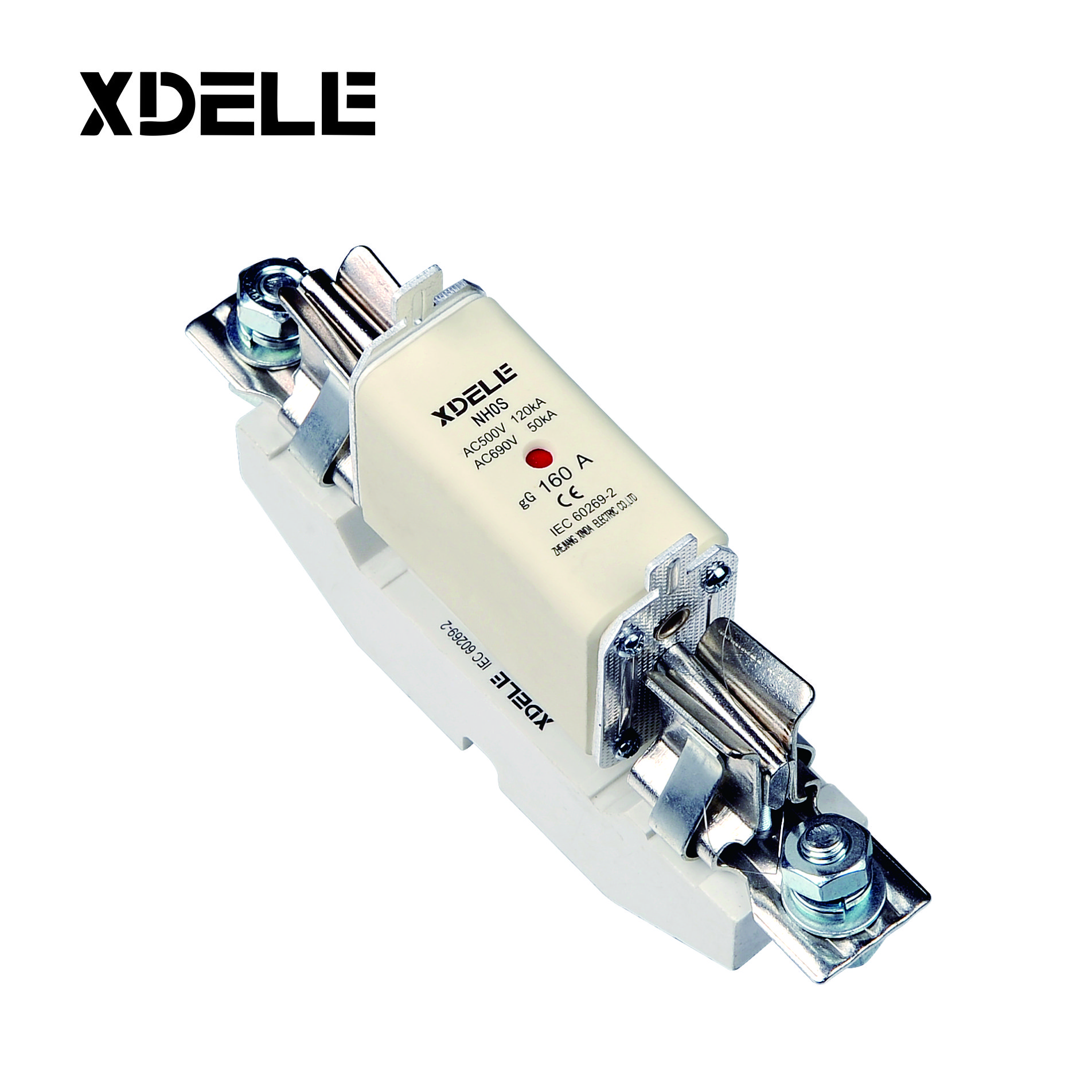 NH0 NH fuse link Series AC500V HRC Fuse Base Low Voltage Ceramic holder