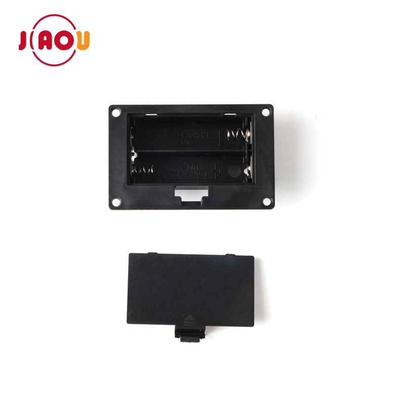 Plastic 3V 2*AA battery holder with cover